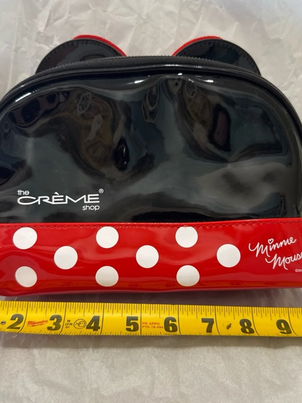 Disney Minnie Mouse Black and Red Polka Dot makeup bag